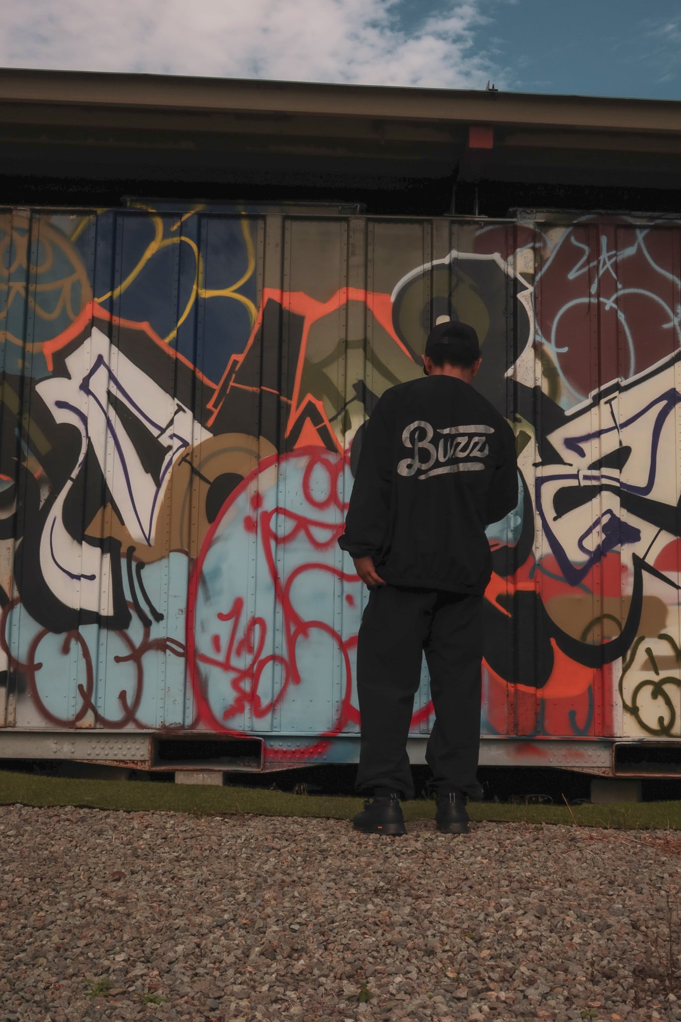 Logo Reflector Nylon Training Jacket [BLACK] | blazz works