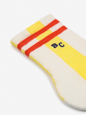 残り1点(23-25)BOBO CHOSES / Yellow stripes long socks