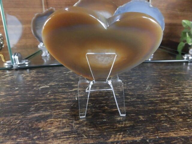 【瑪瑙カービング】　ハート瑪瑙　no.3