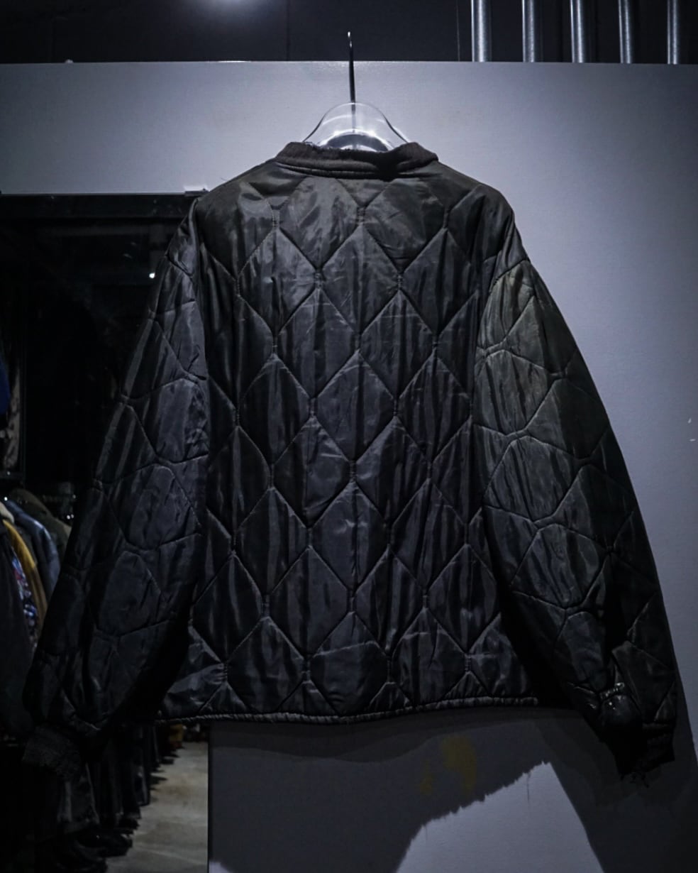 60s ヴィンテージ レーヨンギャバジャン 40相当 ホワイト×ブラック 50's〜 レーヨンギャバジンジャケット ブラックグリーン size L 【公式