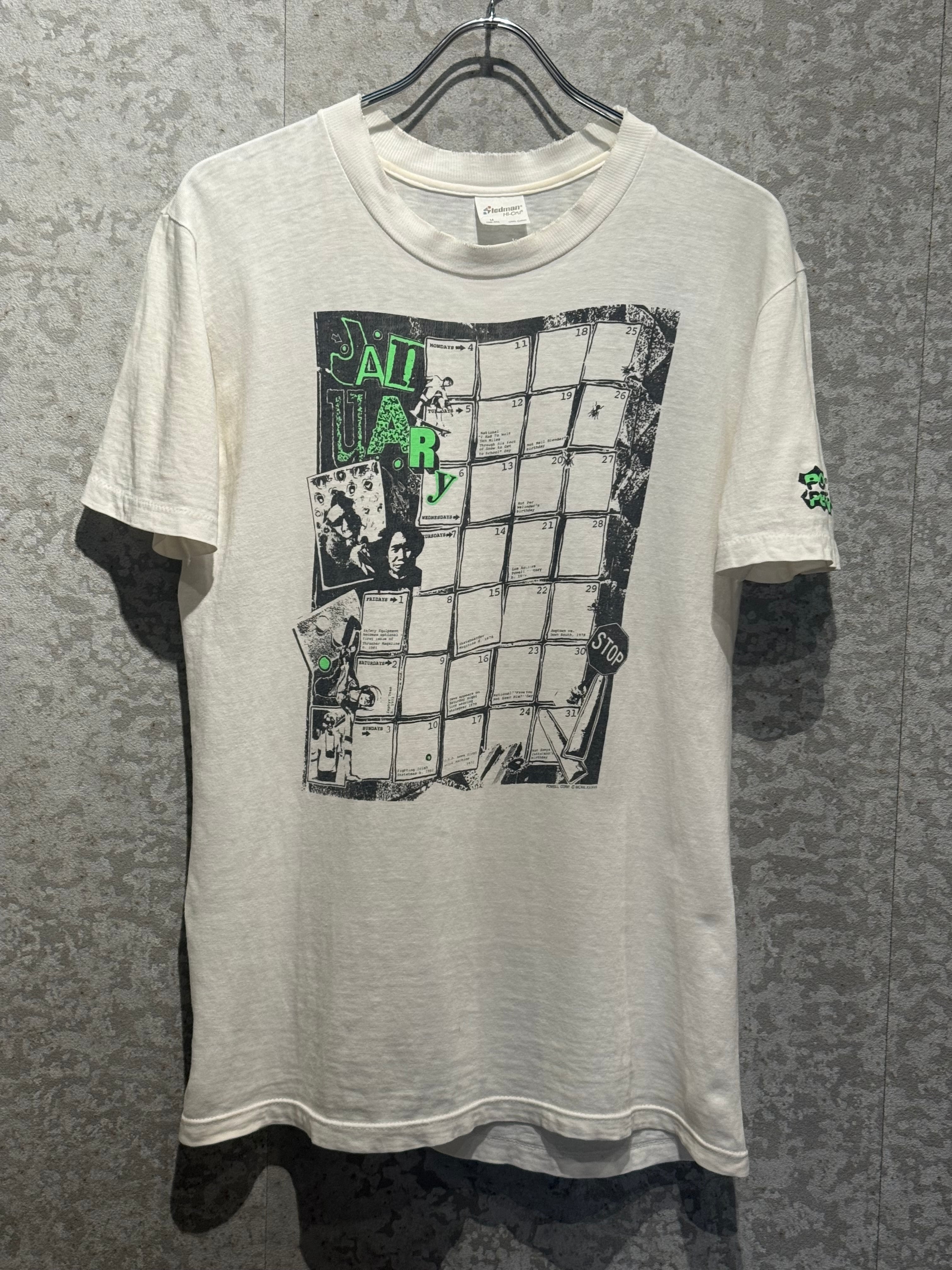1980'sPOWELL PERALTA CALENDAR T-SHIRT SIZE : M | 古着屋Border Line