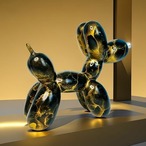 バルーンドッグ 置物 ３カラー 赤 黒金 黄色 オブジェ 樹脂アート