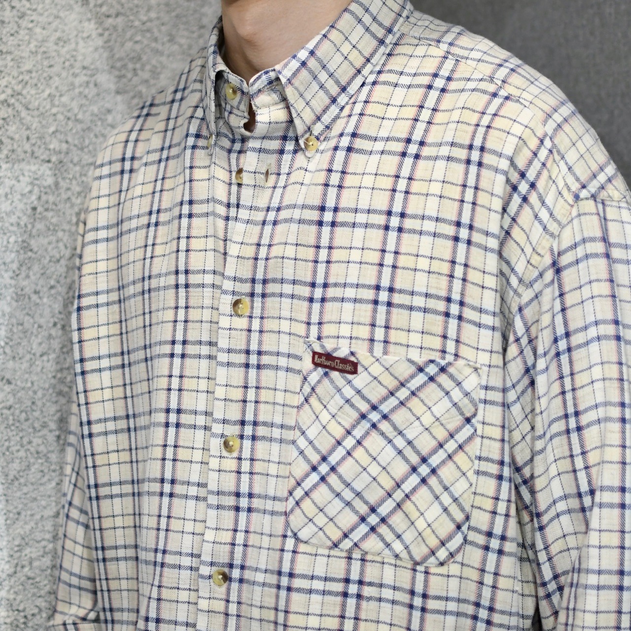 marlboro classics check flannel shirt