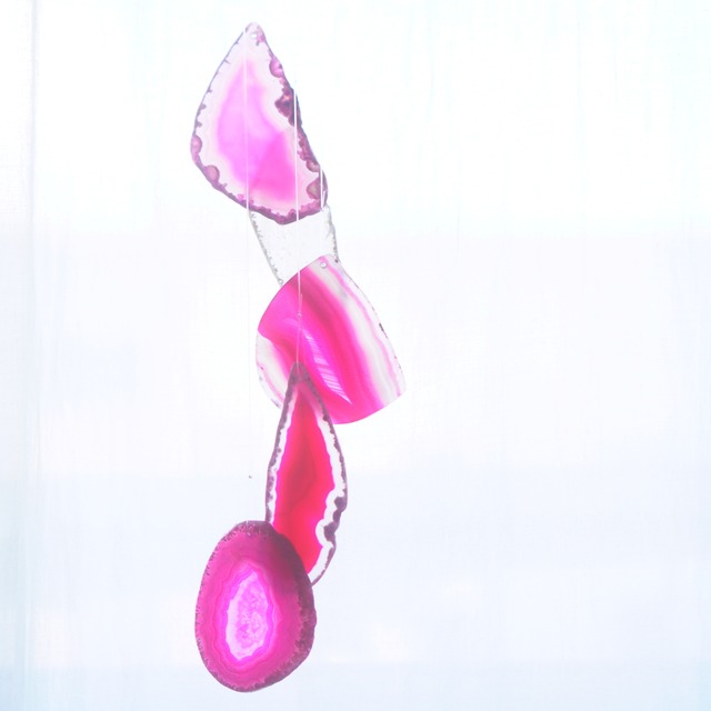 Pink Breeze - アゲートヒーリングチャイム / Agate Sun Catcher Wind Chime 781