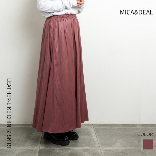 レザーライクチンツスカート【MICA&DEAL／マイカアンドディール】