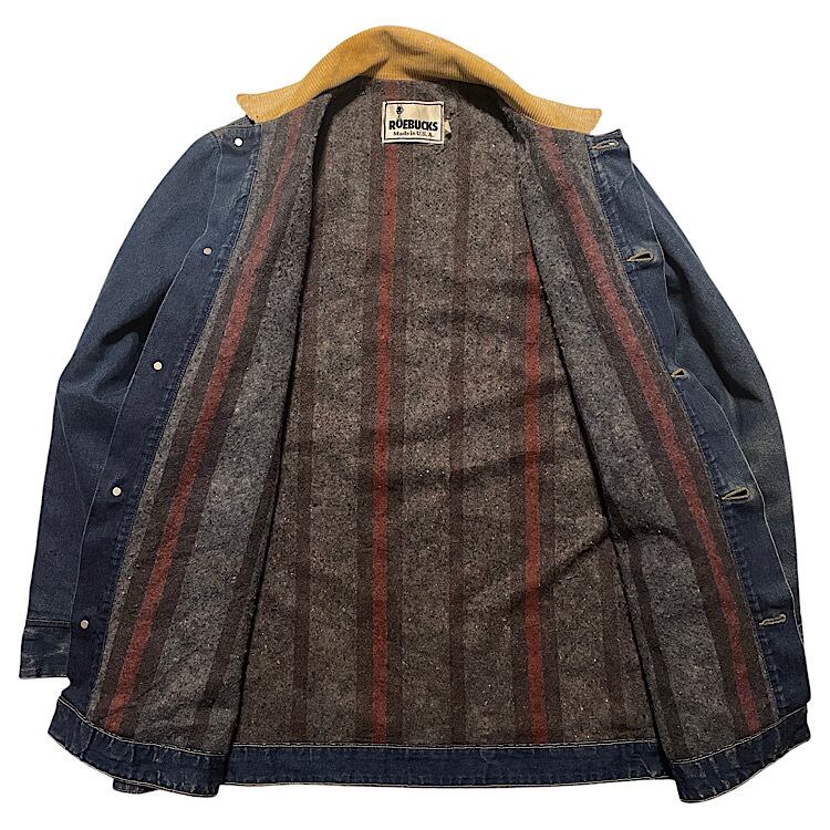 e*4様 80s ROEBUCKS ブランケットデニム カバーオール USA製 80s 90s ROEBUCKS ブランケットデニム カバーオール USA製 ビンテージ