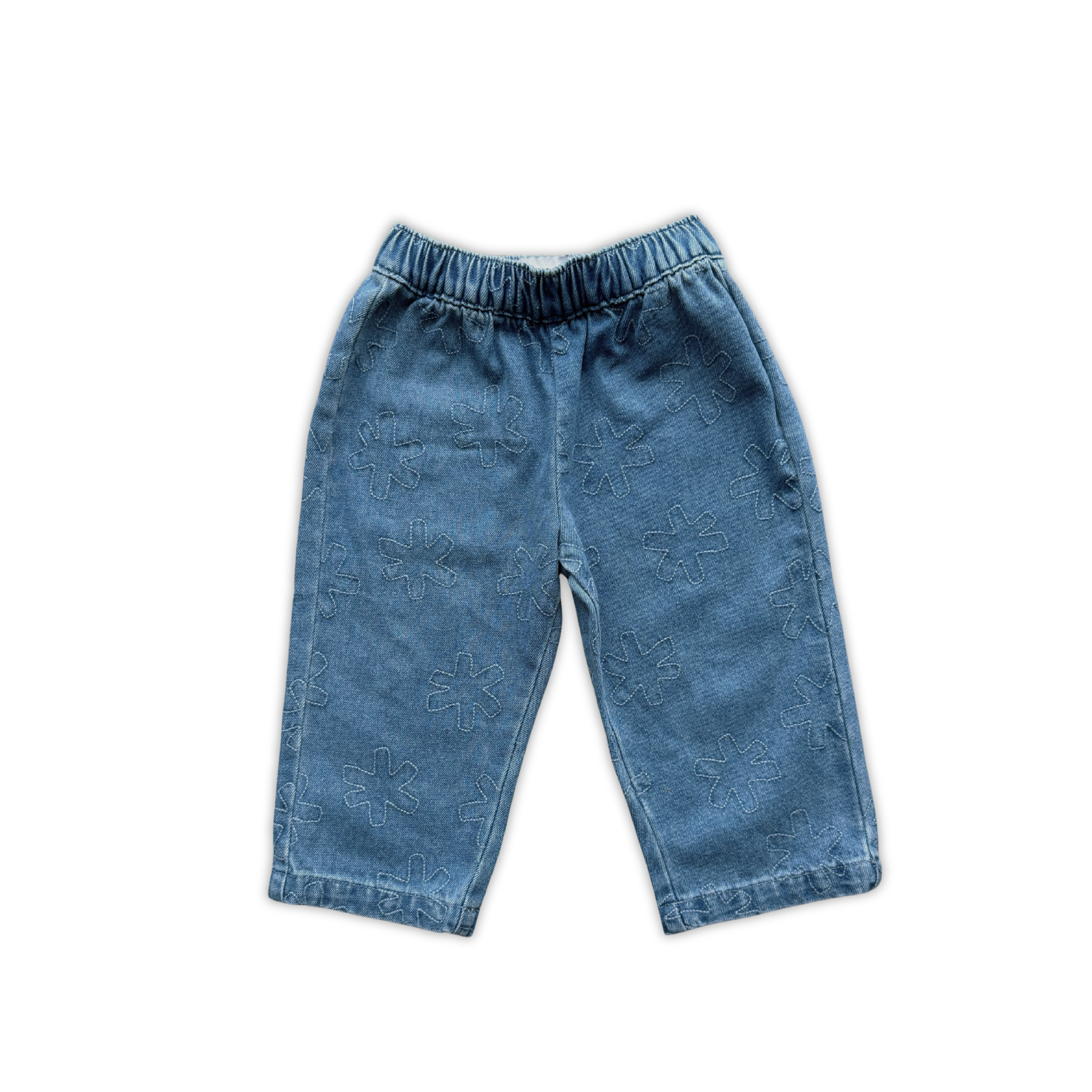 【GROWN】Organic Starlight Embroidery Denim Pant