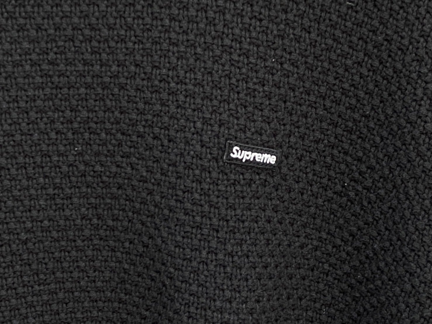 SUPREME Textured Small Box Sweater BLACK