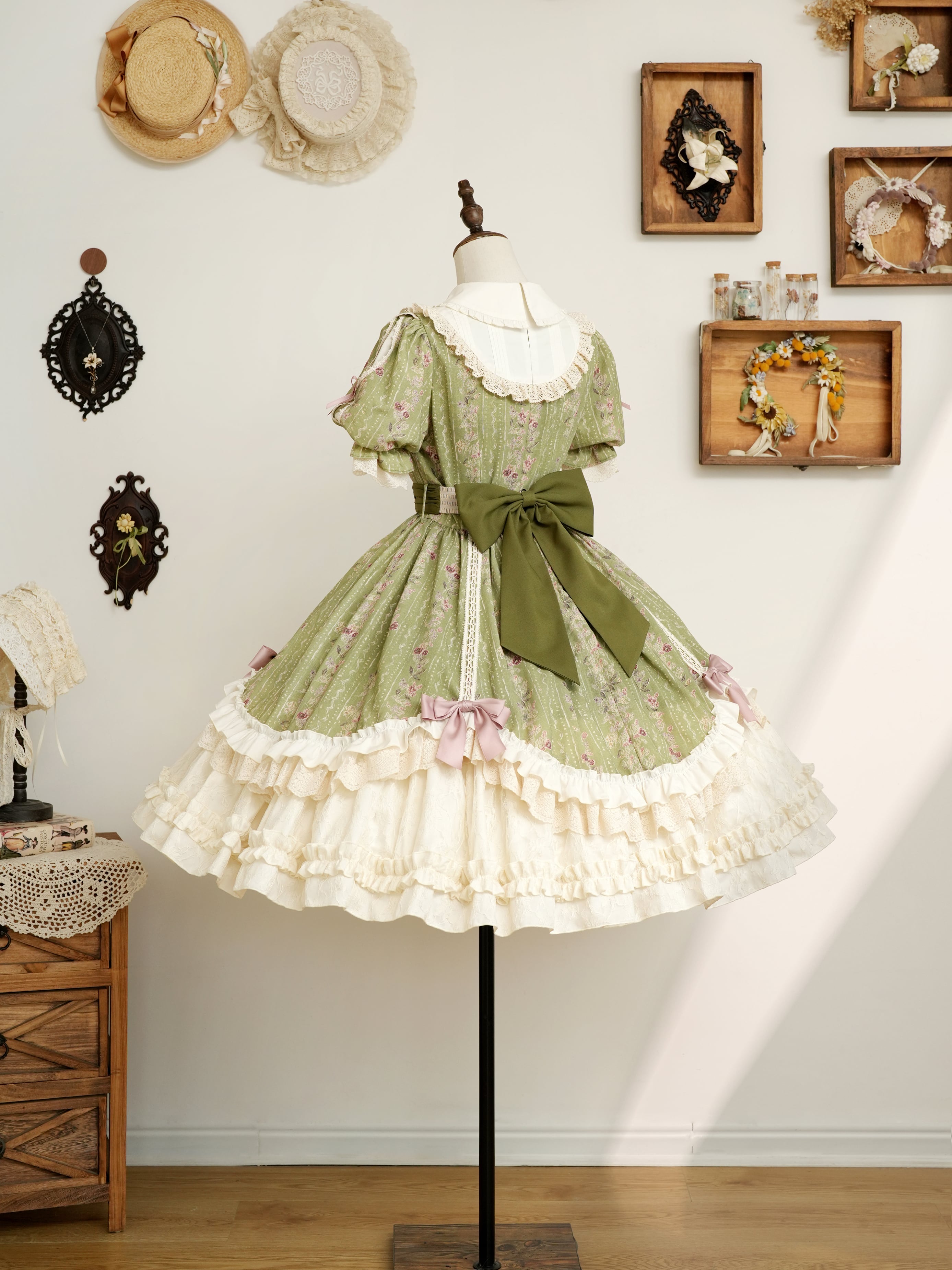 星箱worksエグランティーヌ パフスリーブドレス S エグランティーヌ -Fragaria- パフスリーブドレス | HoshibakoWorks