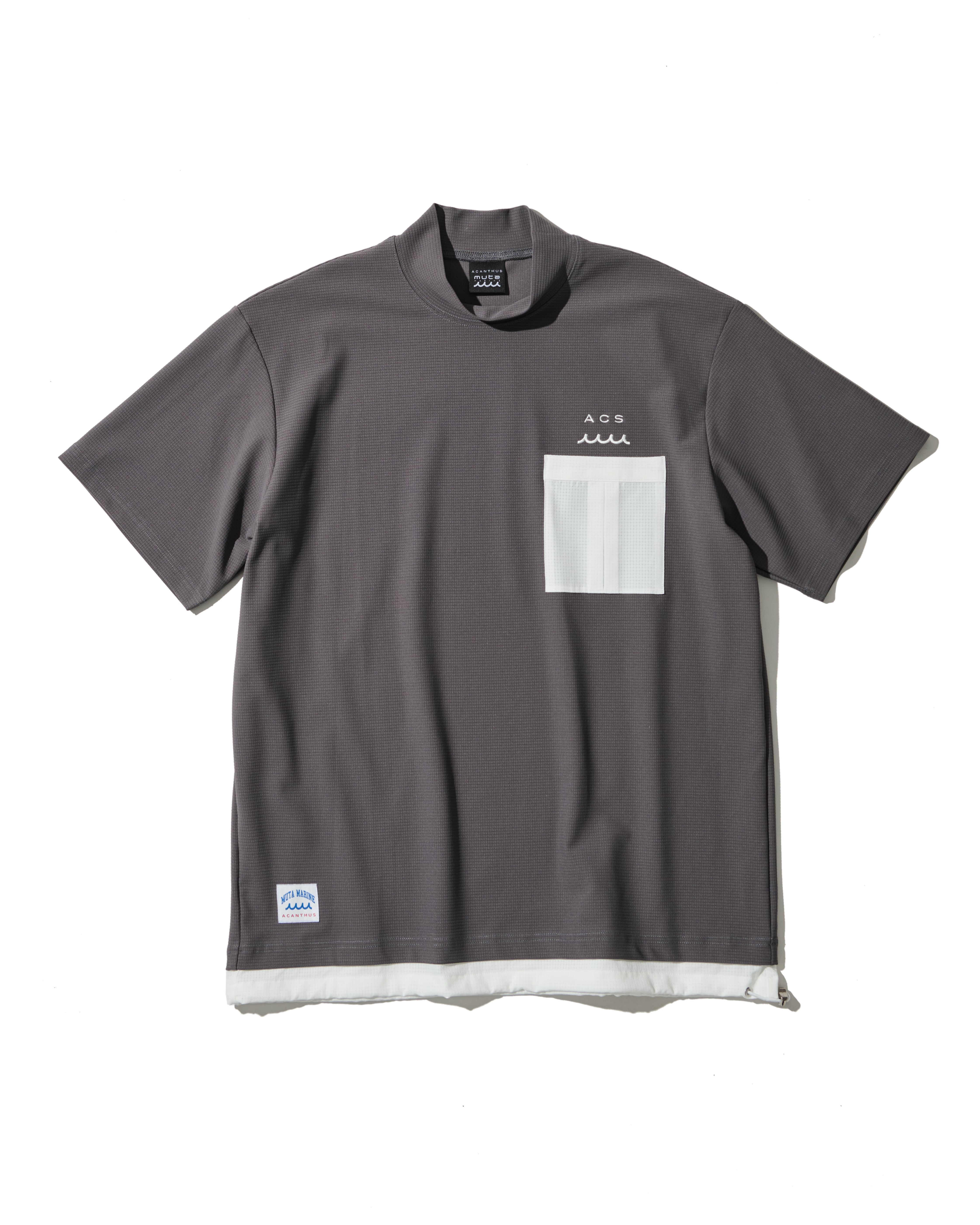 muta MARINE × ACANTHUS メッシュモックネックTシャツ | ACANTHUS