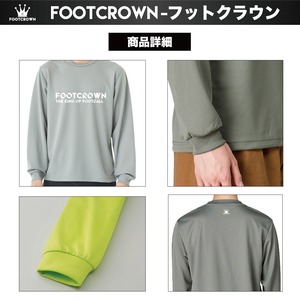 フットクラウン シンプルデザイン長袖プラクティスシャツ&パンツ 上下セット "ブラッシュロゴタイプ"