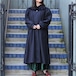 *SPECIAL ITEM* EU VINTAGE GOLDEN GATE NAVY COLOR EMBROIDERY VELOUR DESIGN WOOL OVER COAT/ヨーロッパ古着ネイビーカラー刺繍ベロアデザインウールオーバーコート