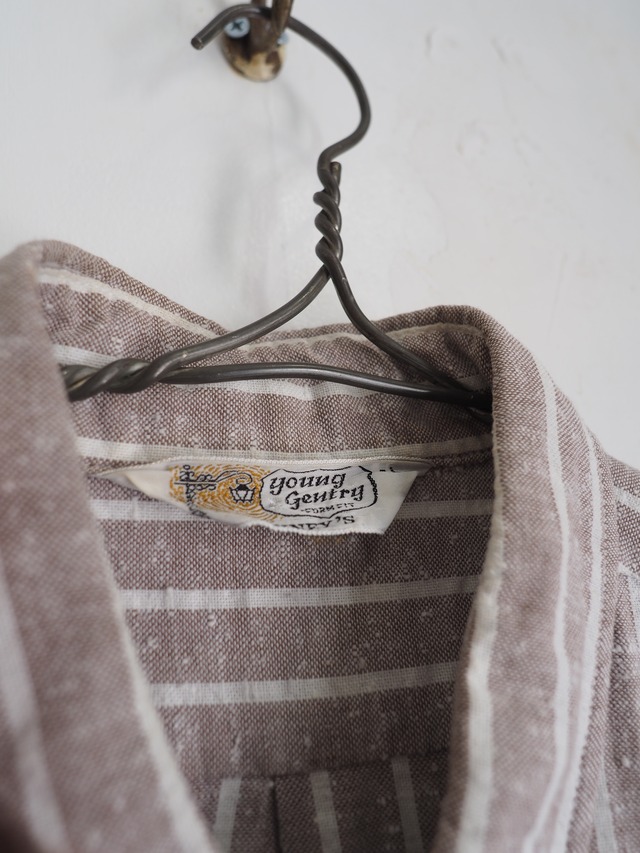 1960’s Vintage USA J.C.Penney Nep Stripe Button-Up Shirt／L