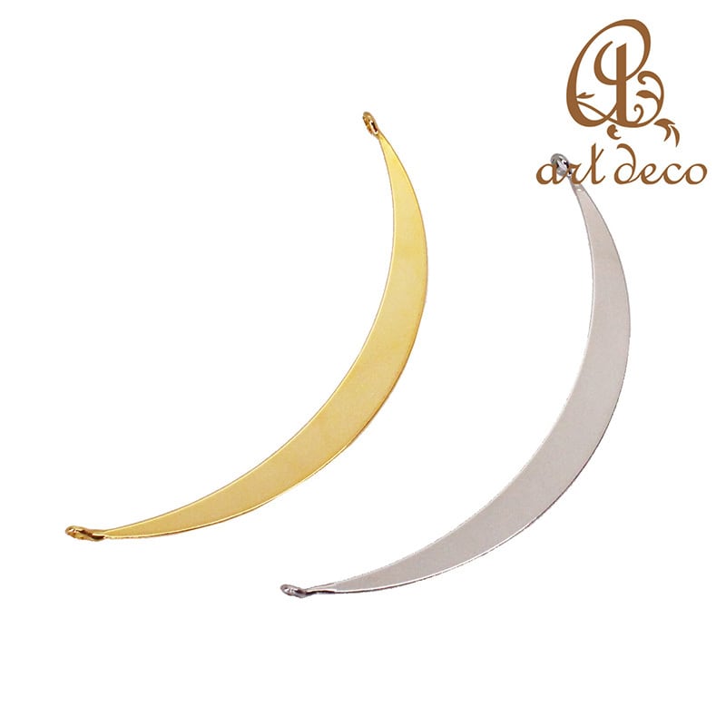 デザインプレート 三日月 ムーン 10個 幅6mm×68mm [mp-61358