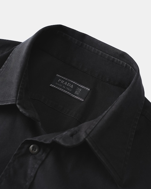 [Late 2000s] "PRADA UOMO" Stretch Nylon Poplin Shirt (Designed by Miuccia Prada）