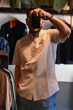 made in france vintage burberrys striped s/s shirt  493