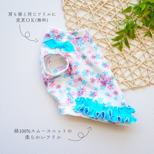 Blue×Flower ꕤ フリルタンク