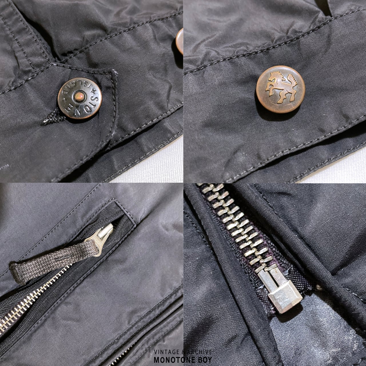 STONE ISLAND 2008SS BLACK COTTON NYLON JACKET XXL made in Italy
