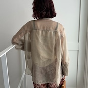 光沢シアーワイドカフスSH/ベージュ