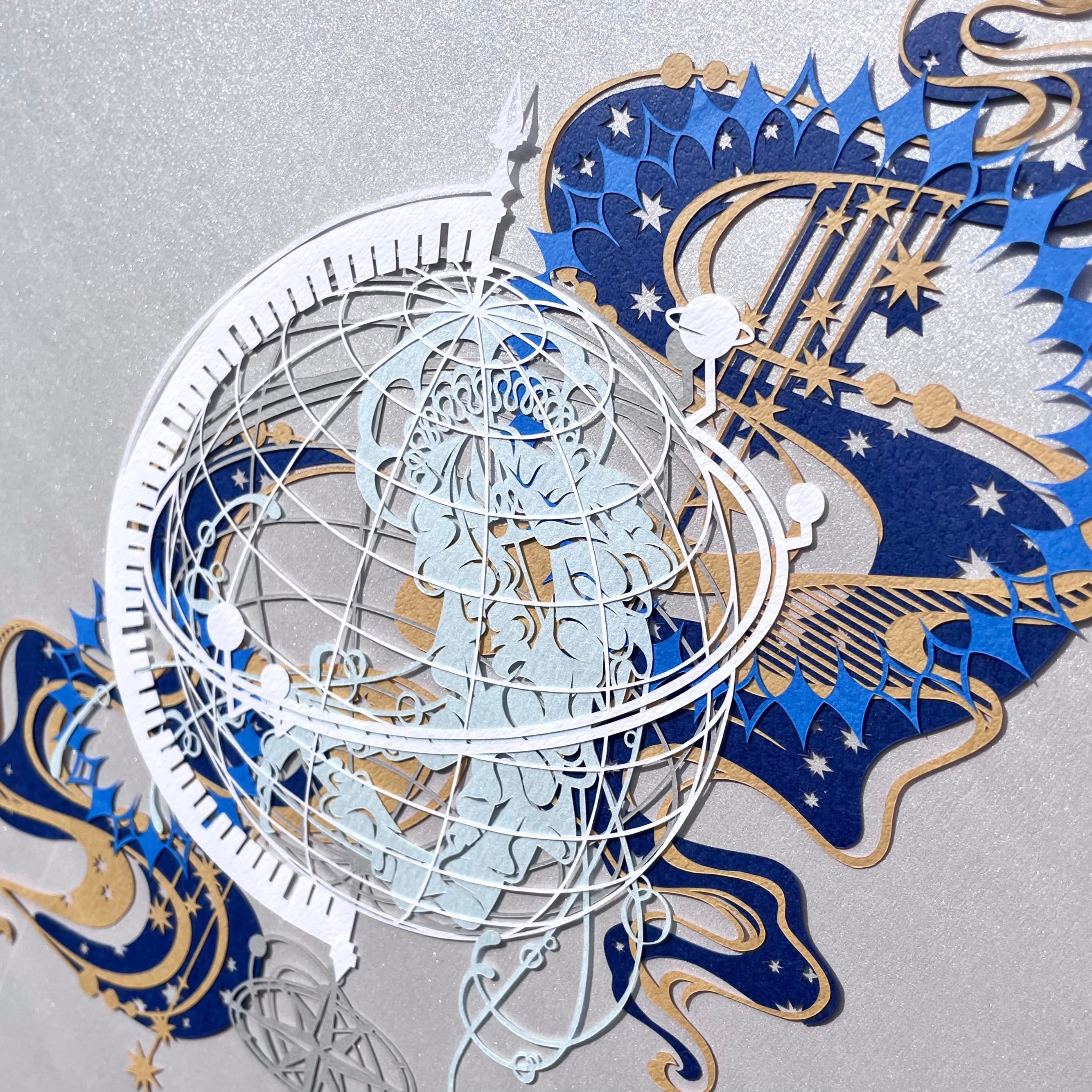 切り絵キット2021.04「天体海月」 | 重ねる切り絵 祐琴