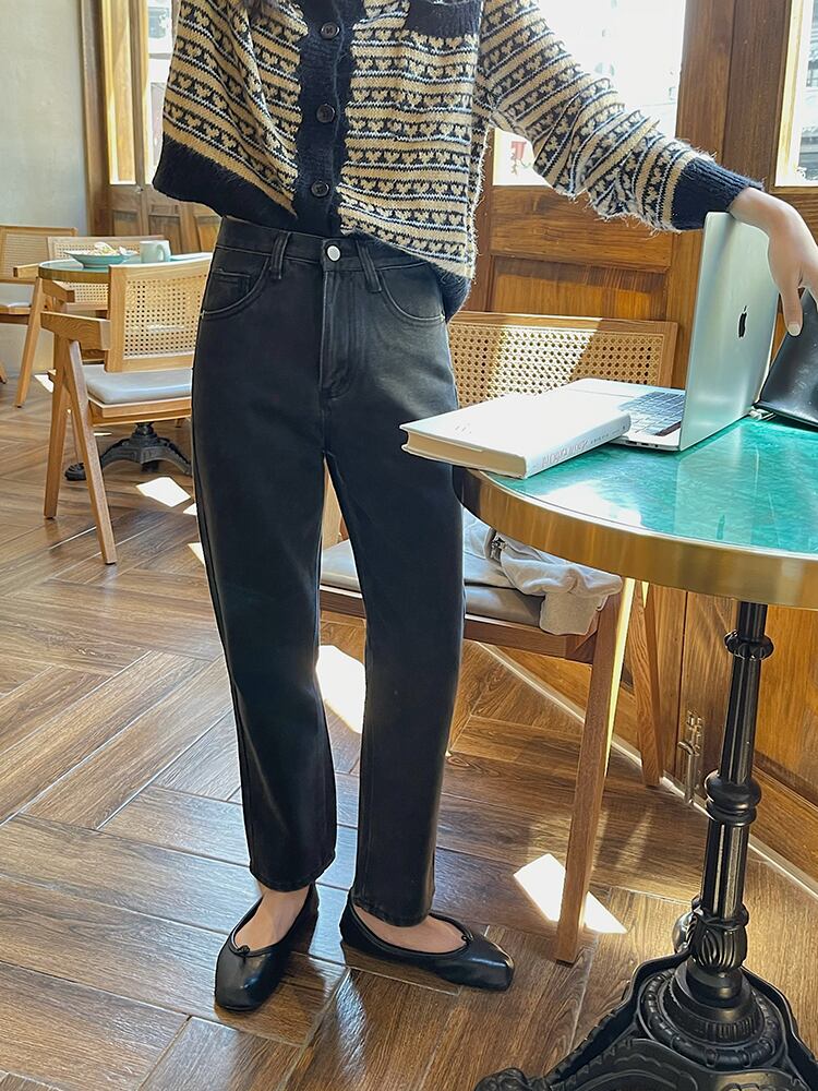 パンツ オータムウェストスリム 秋物 ビッグFスモールZ韓国57054638189