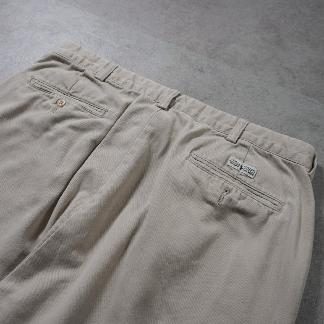 90s Polo by Ralph Lauren POLO CHINO "ANDREW" beige W34L30 古着 - 6