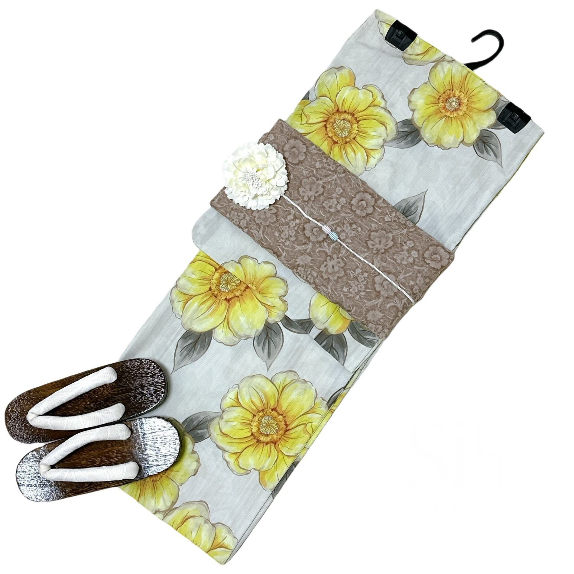 浴衣ジェンヌ 浴衣3点セット チャコールグレー 浴衣 兵児帯 グレー t3-ykt0240mb_1.jpg