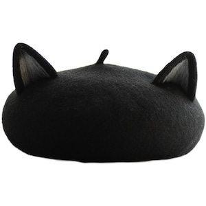 変身魔法Ⅱ　黒猫フエルトベレー帽　M23584