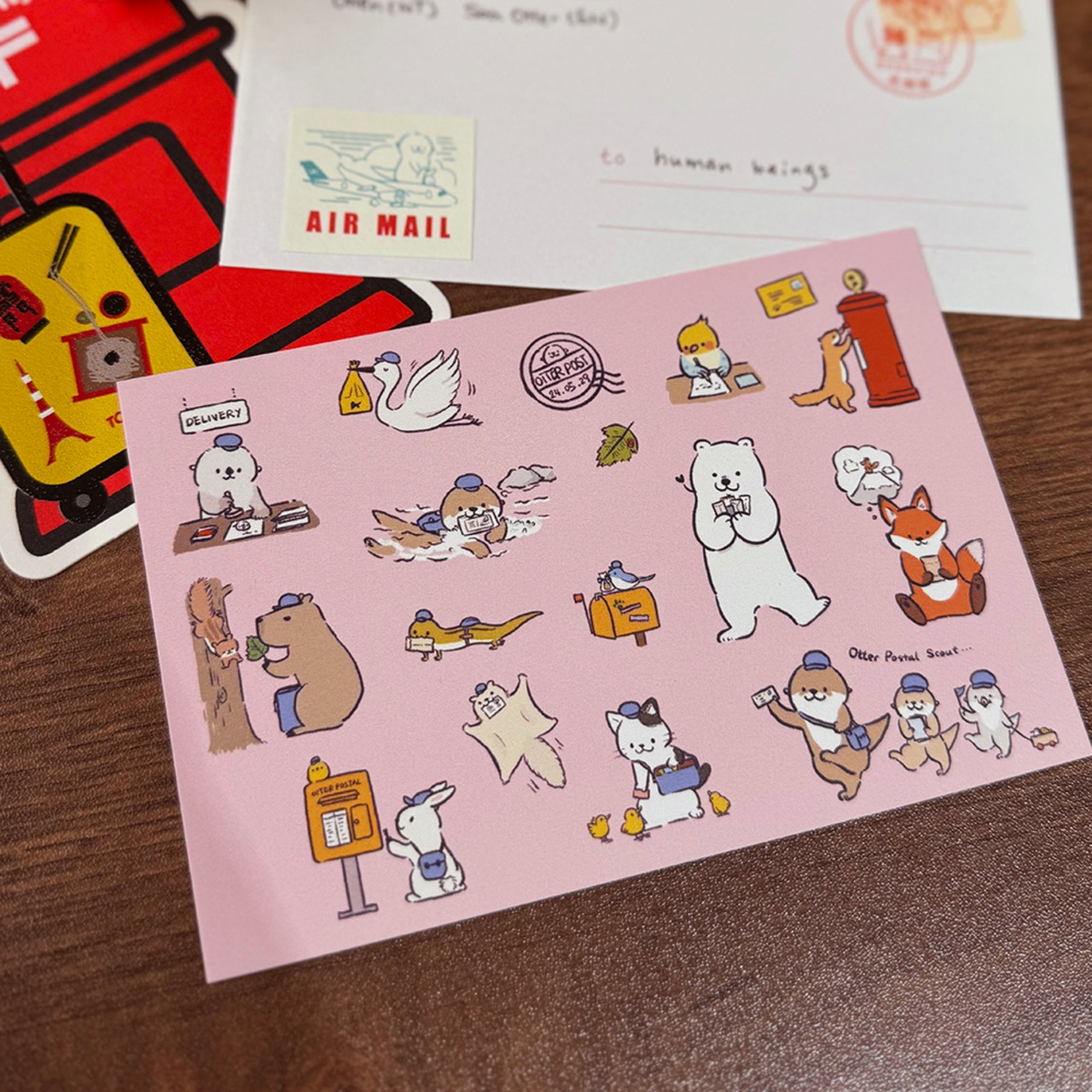 カワウソ郵便ポストカード