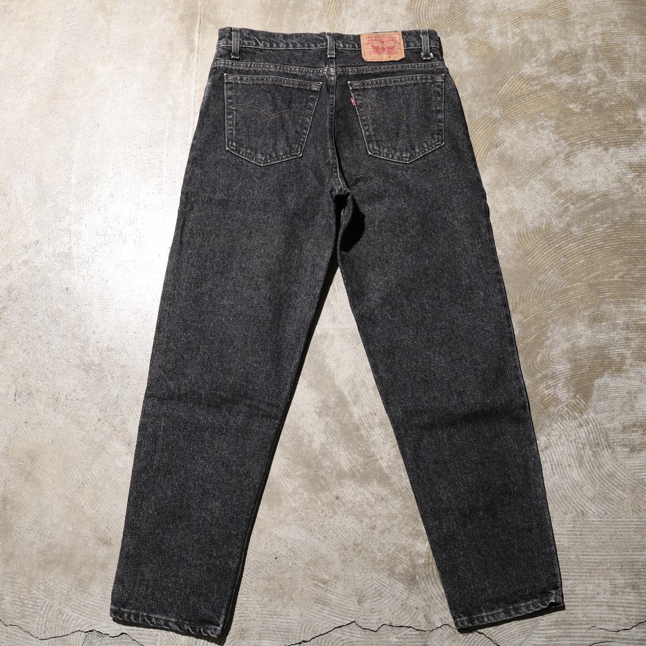 極美品 34×30 Levi’s 550-4858 USA 90年 先染め ブラック デニム パンツ リーバイス