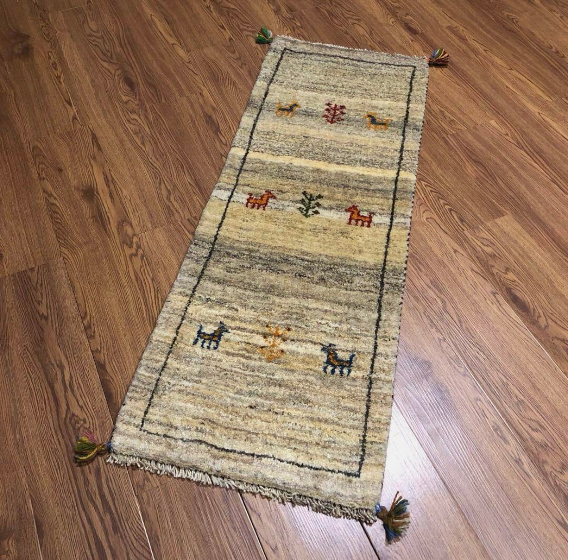 み*ん様 ウール ギャッベ ランナーラグ 廊下マット ペルシャ絨毯