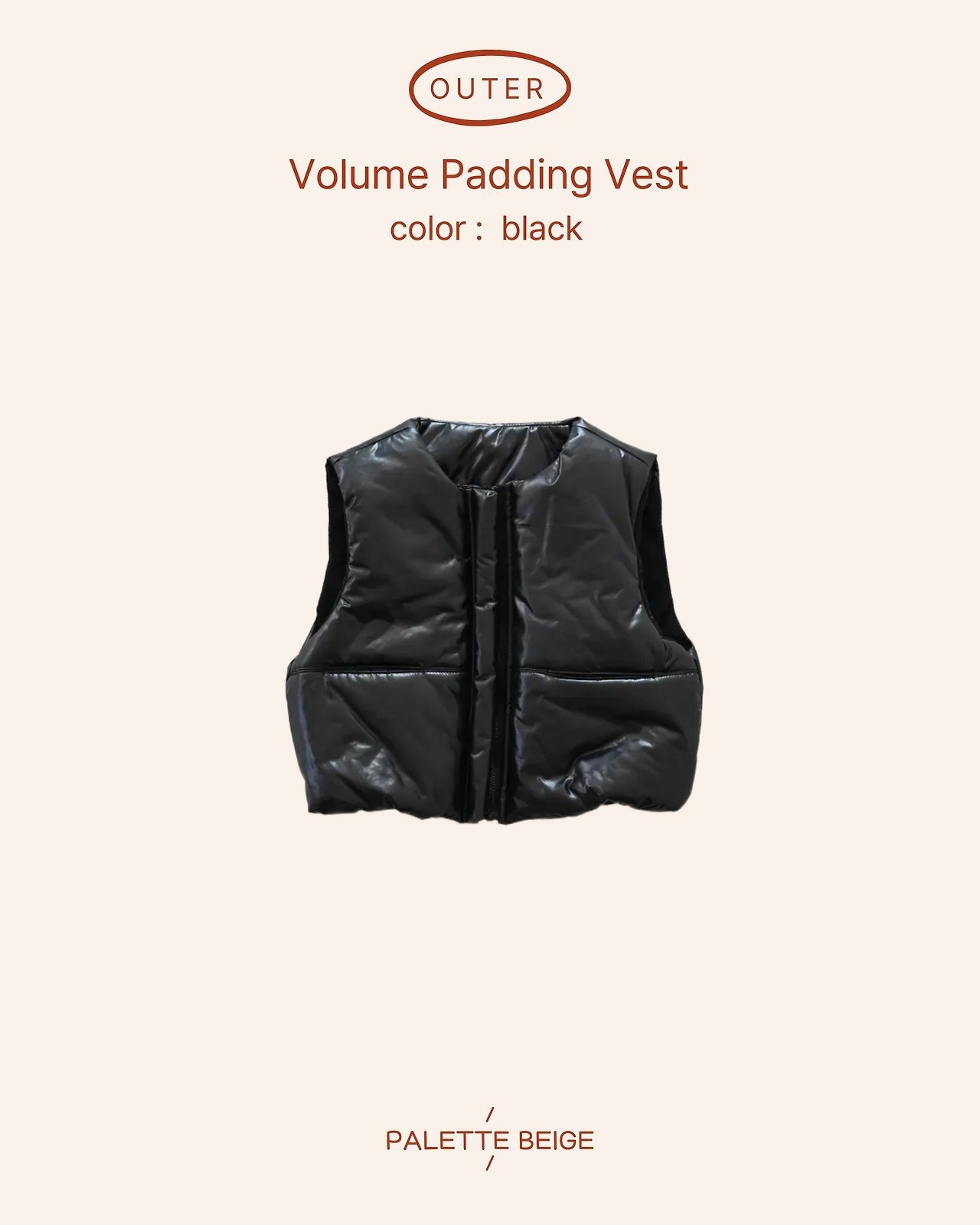 the beige［取寄］volumn padding vest 26winter