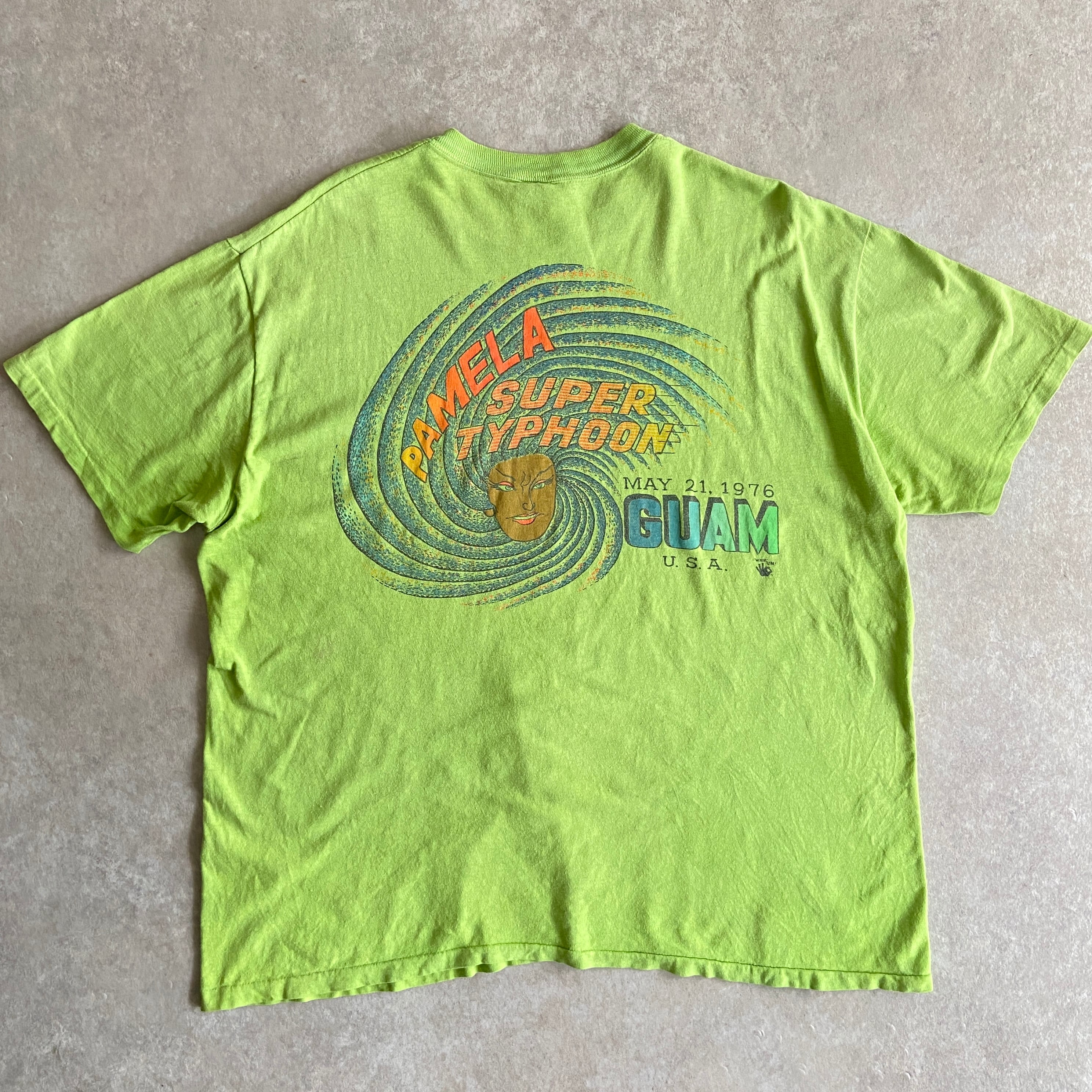 1970s HI CRU "PAMELA TYPHOON" Tee XL Made in USA H360