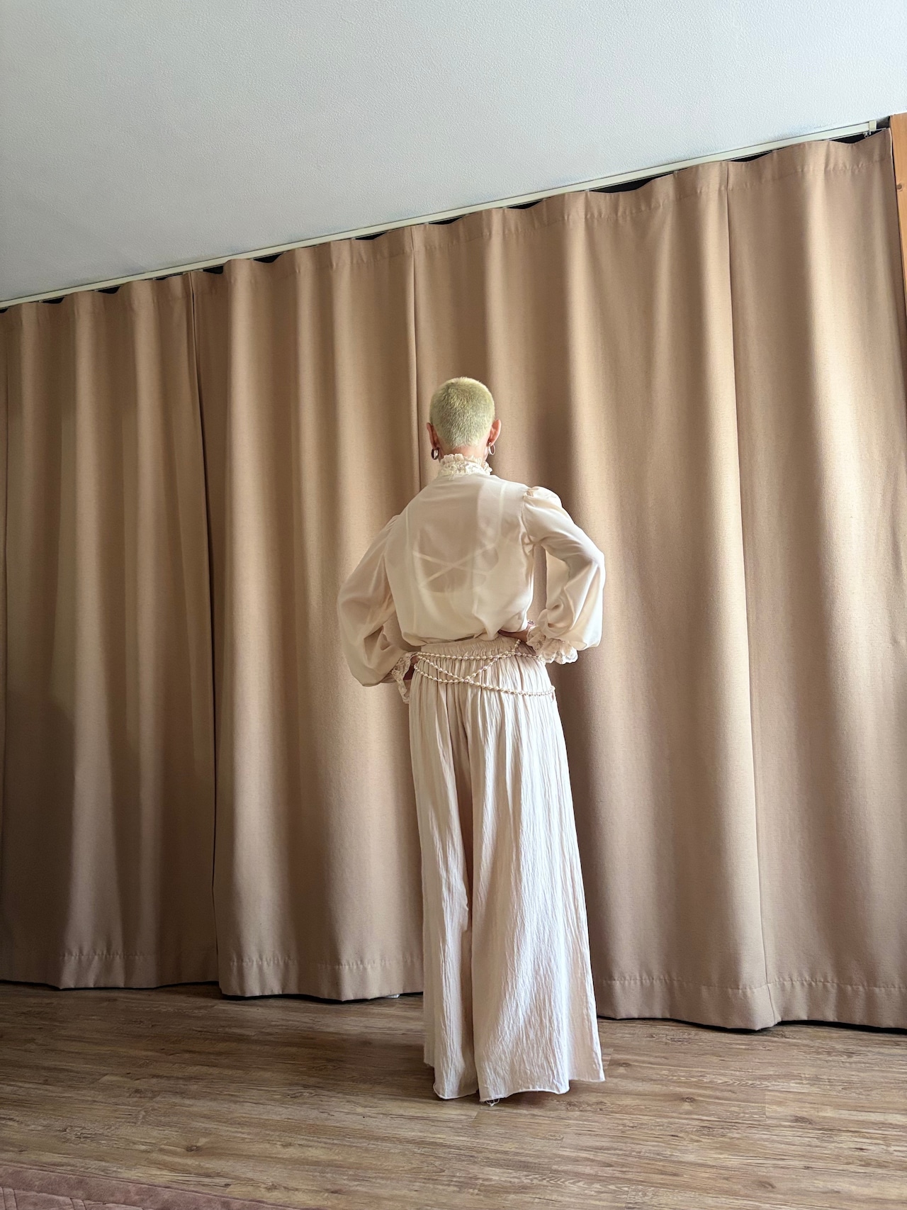 MADE IN U.S.A. floral lace shirt-4857-8