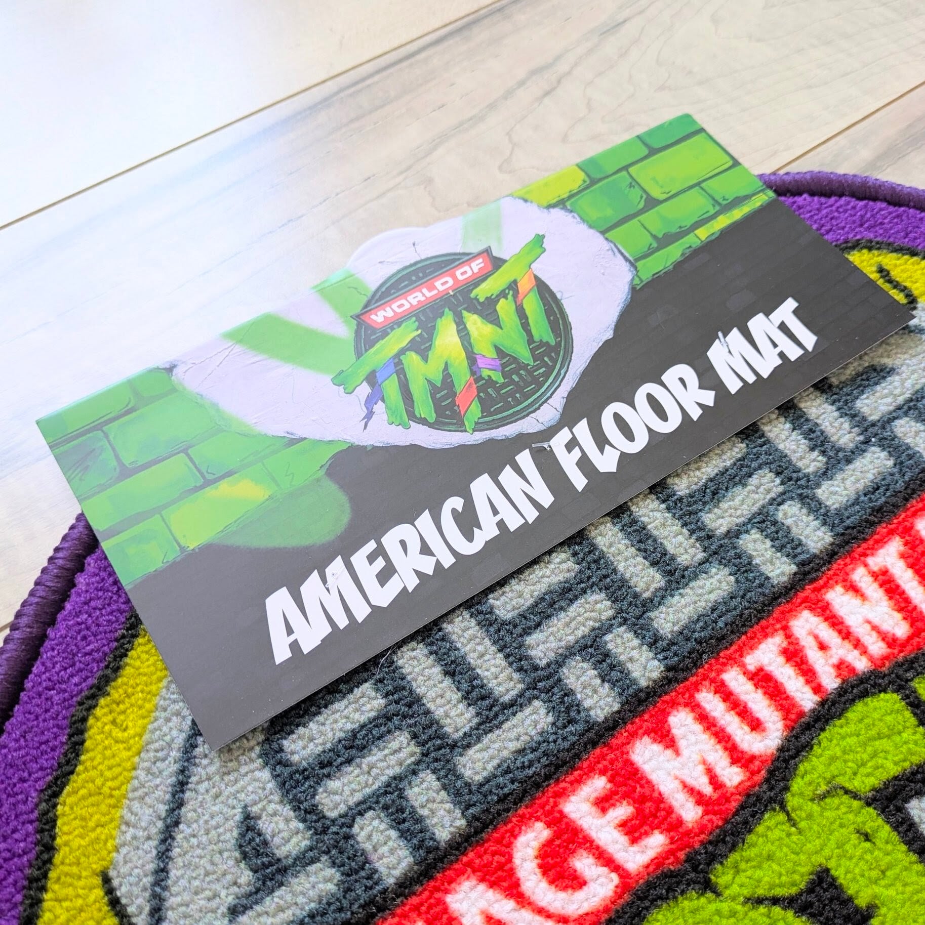 【 Teenage Mutant Ninja Turtles（ティーンエイジ・ミュータント・ニンジャ・タートルズ） 】American Small MAT ( 裏面滑り止め加工 ) / フロアマット / ふかふかマット / トイレ / バス / エントランス 〚アメリカン雑貨 アメトイ〛