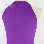 フラダンス 衣装 ワンピース ドレス マウナロア パープル系 Maunaloa ワンカラー ノースリーブ ホルターネック 無地 シンプル 肩出し セクシー 上品 大人 かわいい 華やか 鮮やか ハワイアン アロハ フラ ダンス レッスン 練習 エレガント