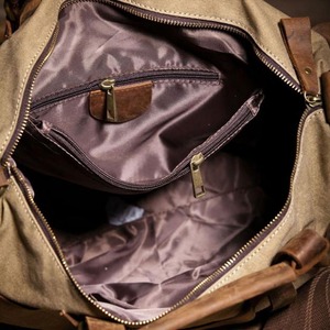 Retro Canvas + Genuine Leather Boston Bag / レトロ キャンバス + 本革 ボストン バッグ