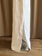 MADE IN U.S.A. white linen dress-5314-7