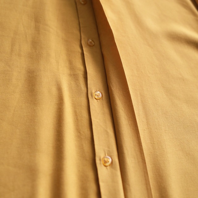 fry front embroidery design l/s band collar shirt 