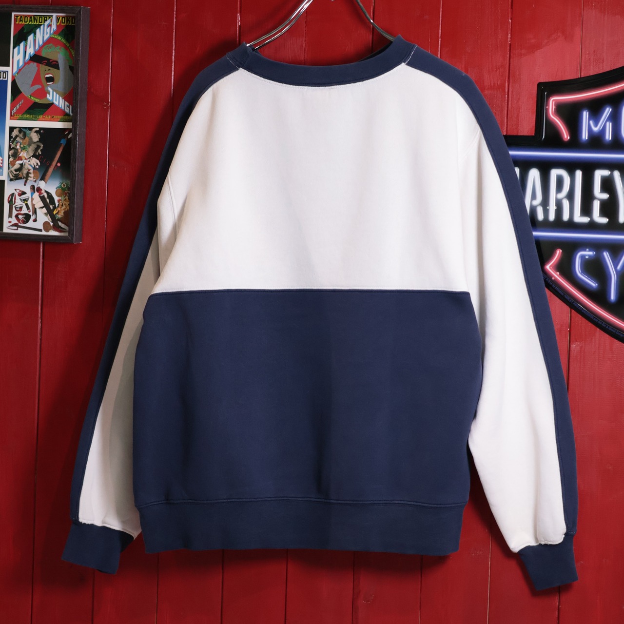 Disney POOH ツートンカラースウェット 刺繍 ディズニー プーさん