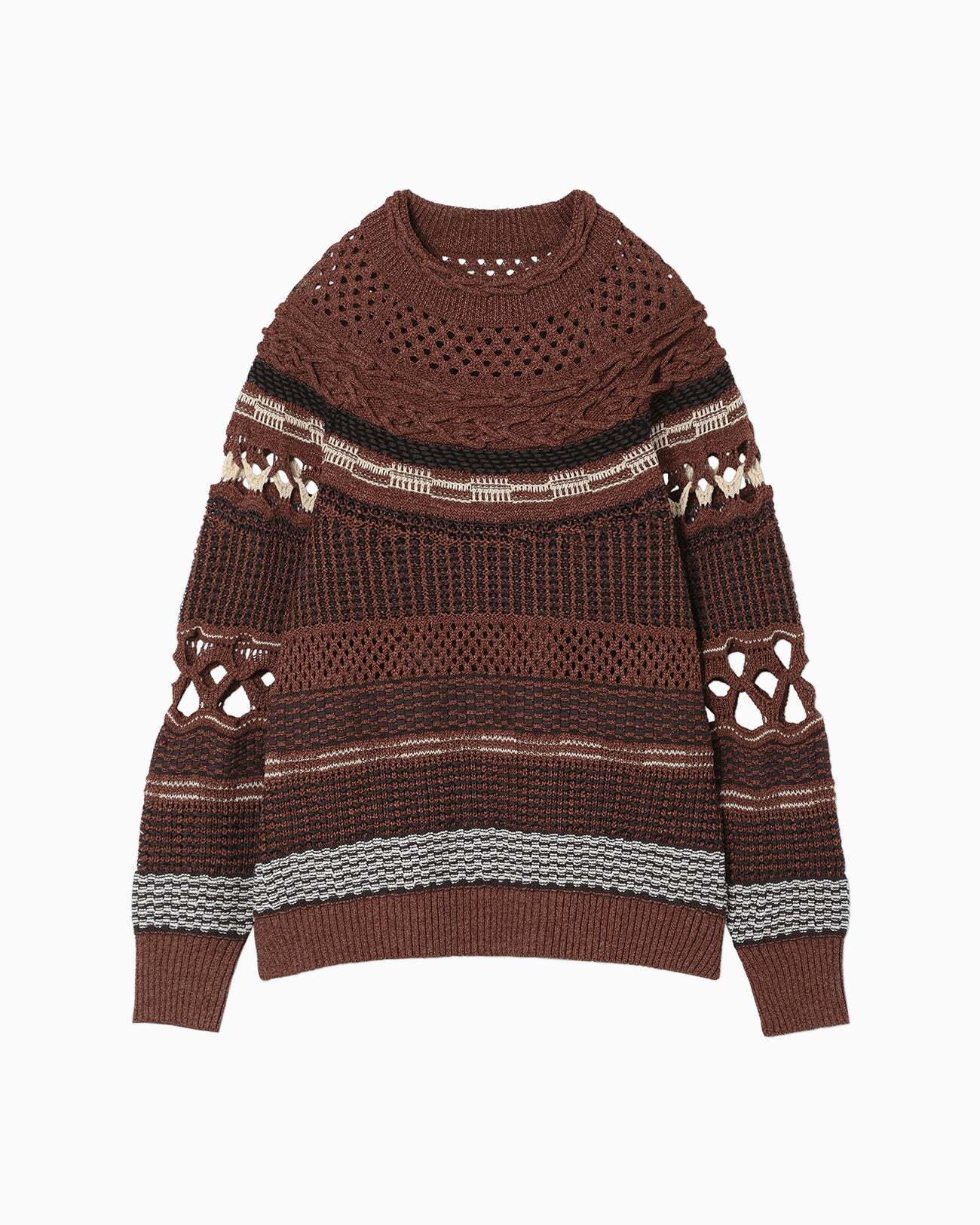 Mame Kurogouchi】Bamboo Basket Pattern Knitted Top MM23SS-KN036  