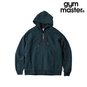 gym master ジムマスター 12oz ヘビー 裏起毛 スウェット ジップパーカー フルジップ ワイドシルエット オープンエンド糸 メンズ G833738 グリーン
