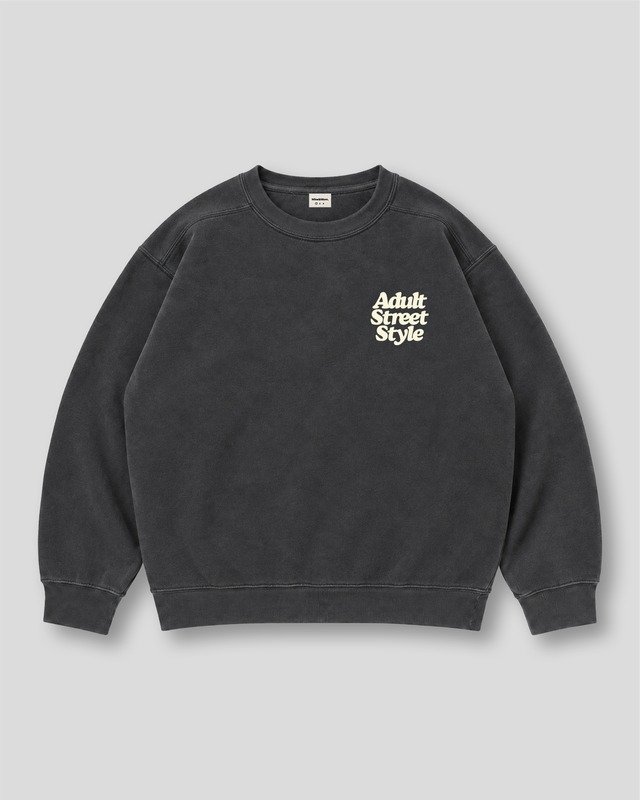 ASS LOGO PIGMENT SWEAT  BLACK