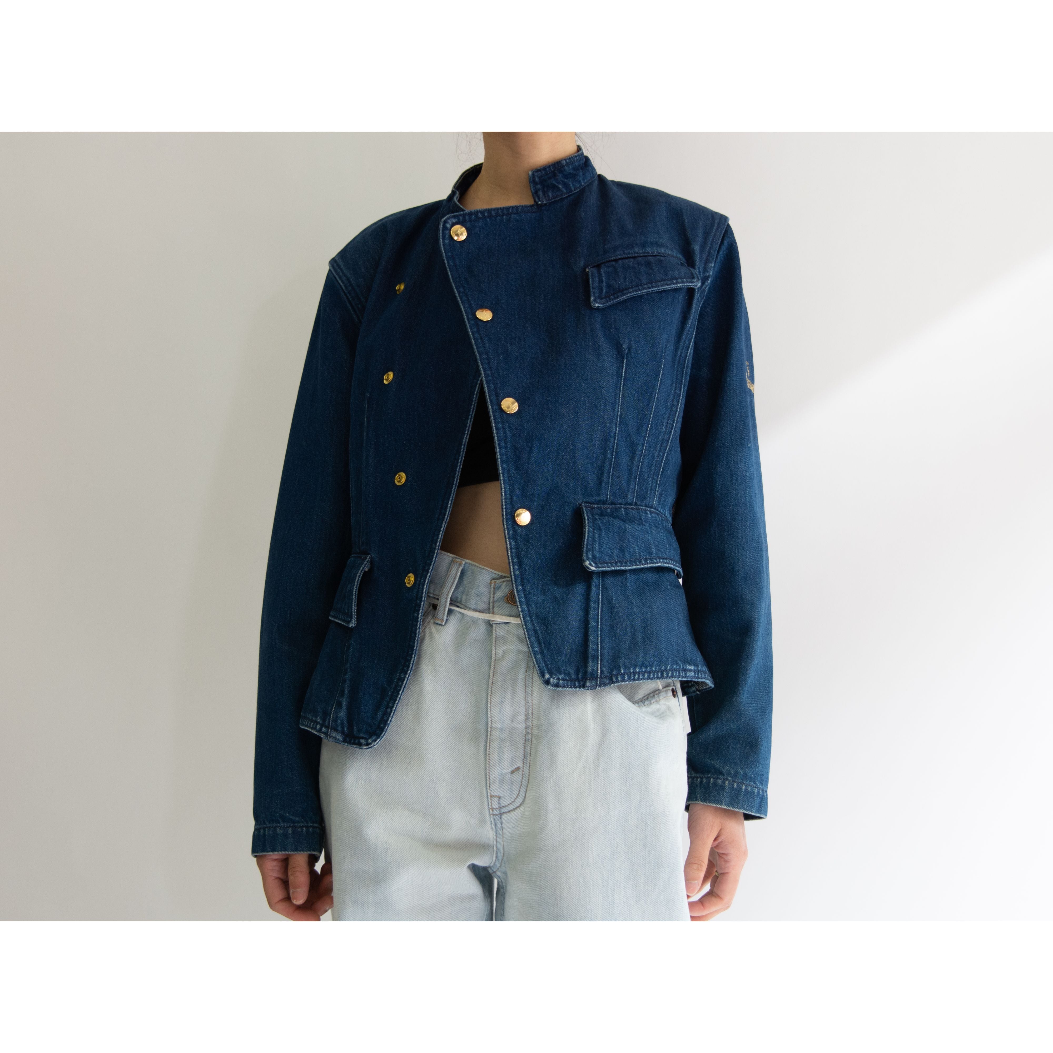 TRUSSARDI】100% Cotton Denim Jacket(トラサルディ コットン TRUSSARDI】100% Cotton Denim Jacket(トラサルディ コットン