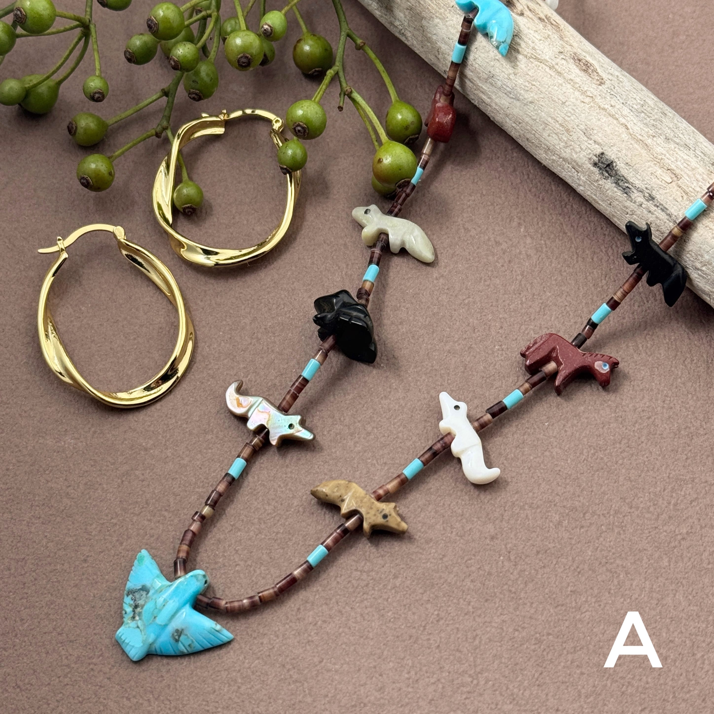 Indian Jewelry》マルチストーン フェティッシュネックレス | 【公式