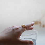 ファセットカットリング orange facet cut millgrain ring A貨翡翠 jd_rg1899