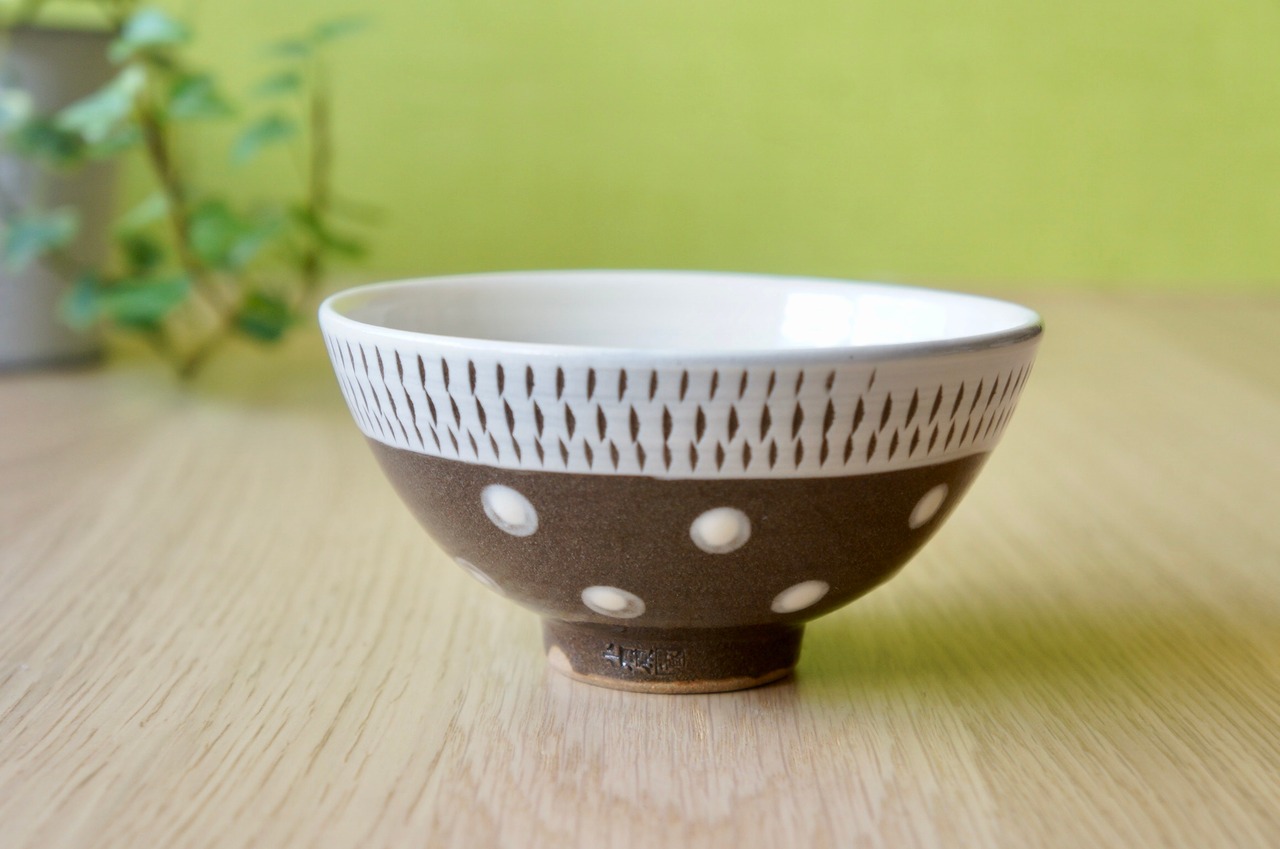 小石原焼　蔵人窯　お茶碗　ドット ②　[29-501]