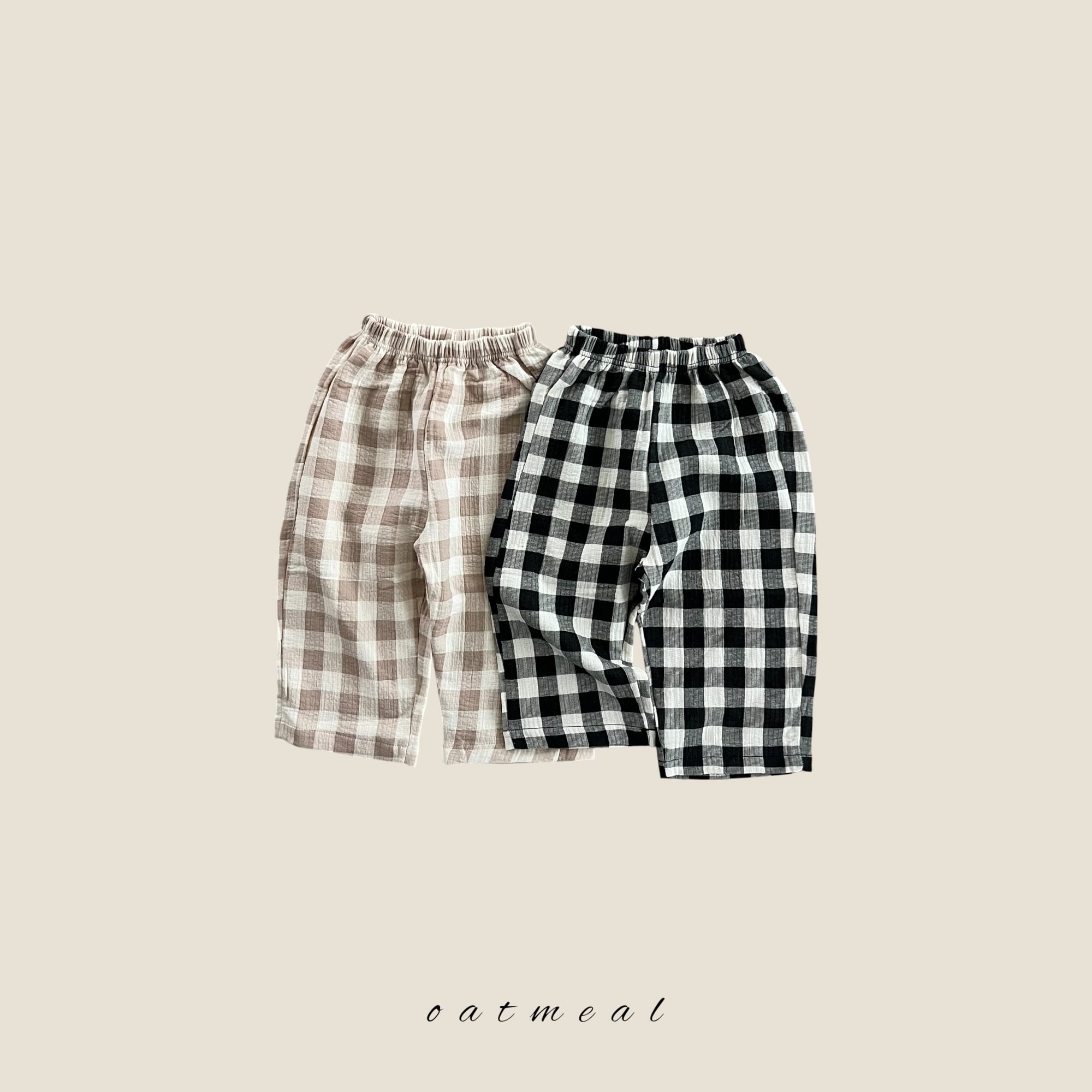 check pants【oatmeal】※9月中旬〜下旬発送予定