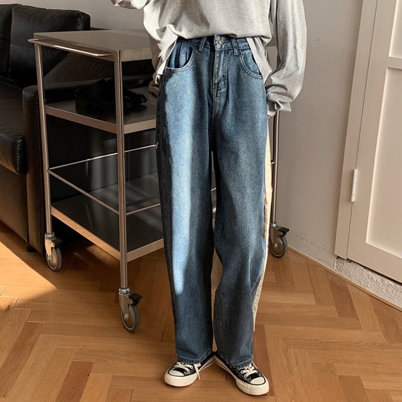 ジーンズ スプリング薄手ルーズハイウェストパンツ レトロ 春物 YY-ファッション45480557109