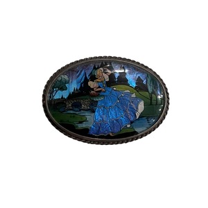 antique c1920 butterfly wing oval brooch